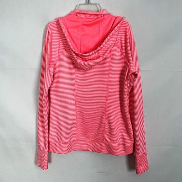 Tangerine Women's Athleisure Striped Orange Hoodie Size Medium - Picture 6 of 11